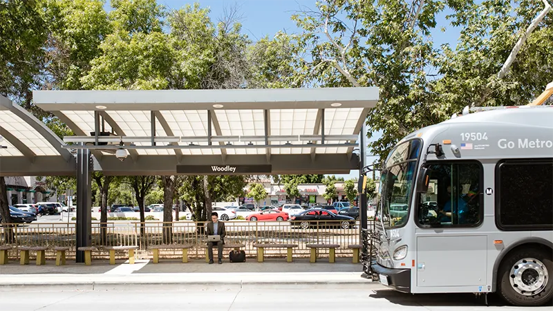 City bus stop